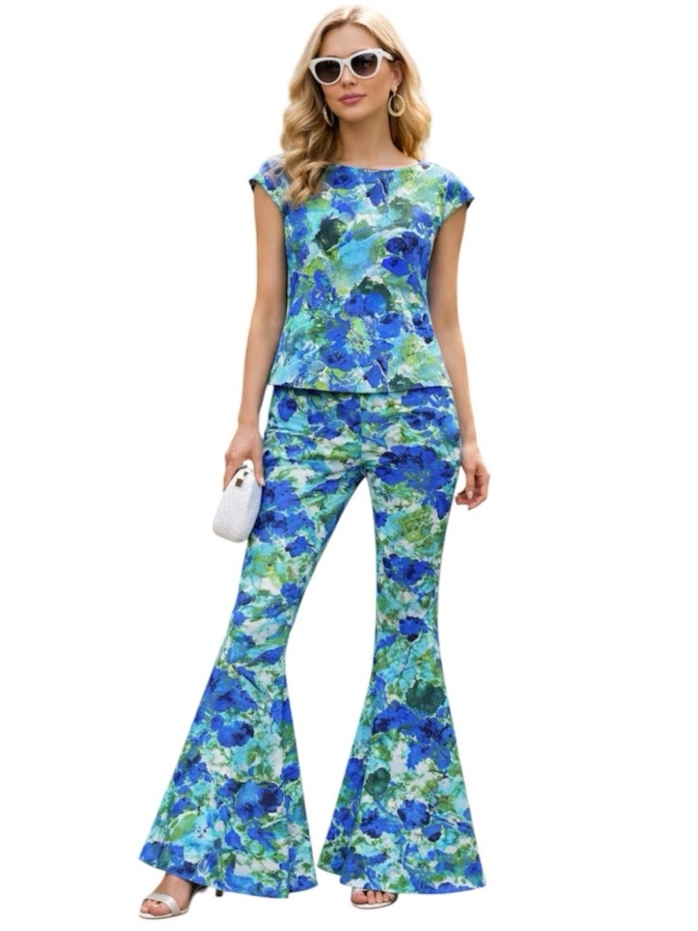 Chiara Boni La Petite Robe Floral Set IT 40/US S Made in Italy Quiet Luxury